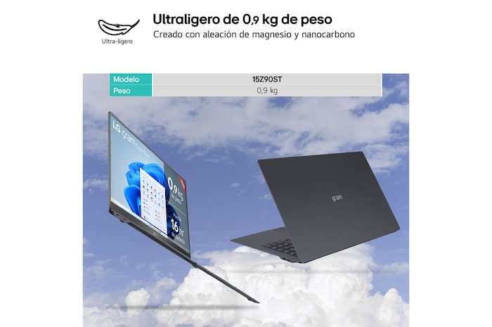 LG Superslim 15Z90ST/ Intel® Core™ Ultra 7/ Windows 11 Home/ 32GB/ 512GB SSD/ 990g/ 16h