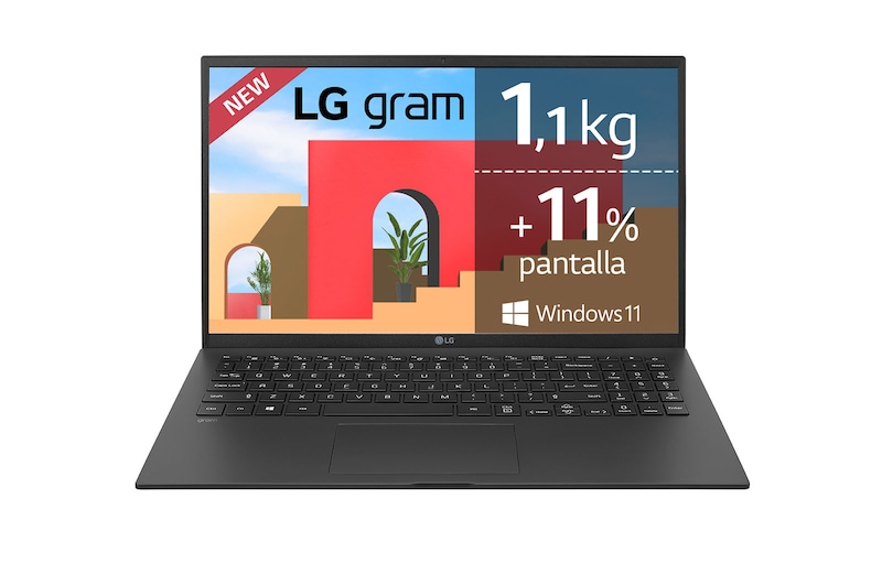 LG gram 15Z95P Windows 11 Home - Portátil ultraligero de 39,6cm (15,6'') FHD 16:9 IPS (1,1kg, autonomía 18,5h. Intel Iris Xe i7 11ª gen., 16GB RAM, 512GB SSD NVMe) Negro - Teclado Español, 15Z95P-G.AA78B