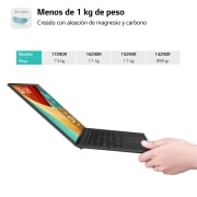 LG gram 15ZD90R/i7/ 16GB/ 512GB SSD/ 1,14Kg/ 22h / Sin Sistema Operativo, 15ZD90R-G.AX75B