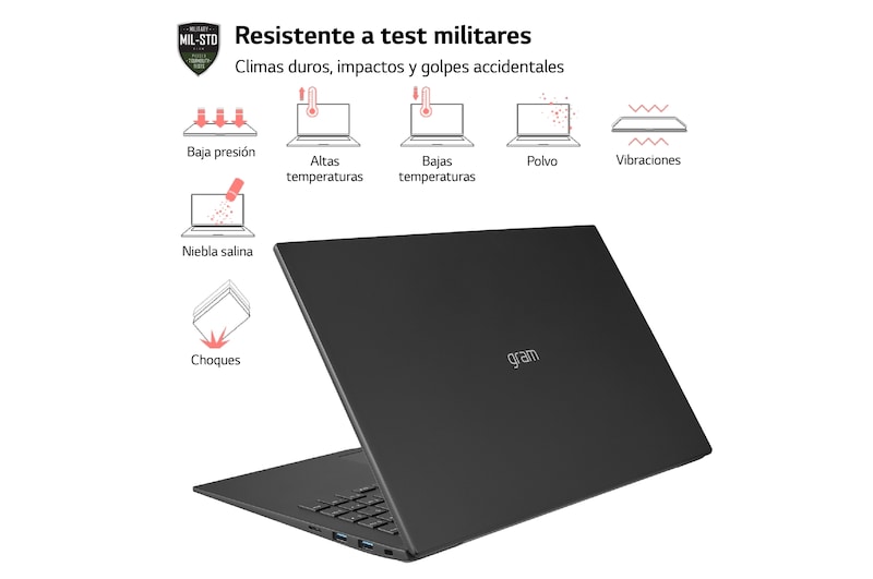 LG gram de 15 pulgadas Latpto Ligero de 16GB RAM Intel® Core™ i7 | Windows 11, Pantalla IPS Antirreflejo, 15ZD90R-V.AX55B