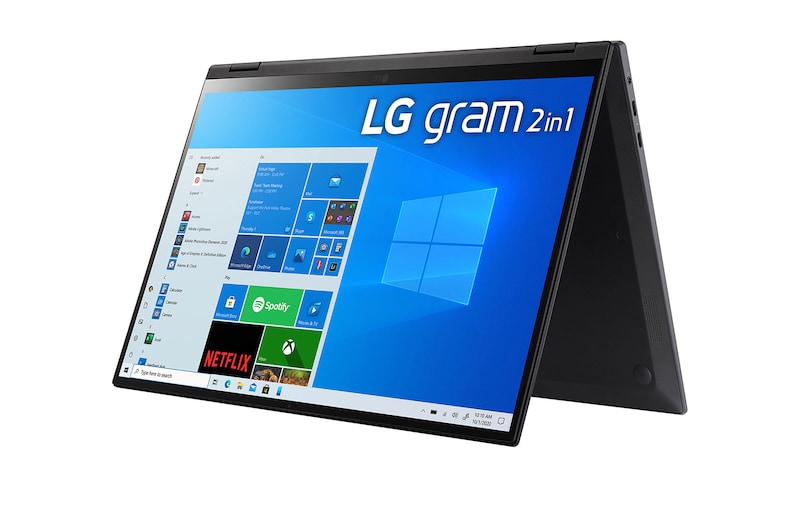 LG gram 16T90P-G.AA78B <br>Windows 10 Home – Portátil convertible 2en1 ultraligero de 40,6cm (16'') WQXGA 16:10 IPS (1,4kg, autonomía 16h, Intel EvoTM i7 11ª gen., Iris Xe, 16GB RAM, 512GB SSD NVMe) Negro - Teclado Español, 16T90P-G-AA78B