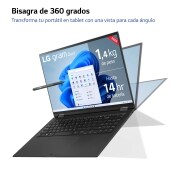 LG gram 2 en 1 de 16 pulgadas Laptop Ligero con Pantalla táctil y 16GB RAM Intel® Core™ i7 | Windows 11, 512GB SSD, 16T90R-G.AA75B