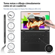LG gram 2 en 1 de 16 pulgadas Laptop Ligero con Pantalla táctil y 16GB RAM Intel® Core™ i7 | Windows 11, 512GB SSD, 16T90R-G.AA75B