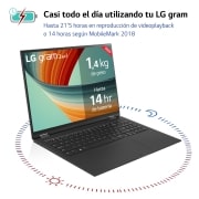LG gram 2 en 1 de 16 pulgadas Laptop Ligero con Pantalla táctil y 16GB RAM Intel® Core™ i7 | Windows 11, 512GB SSD, 16T90R-G.AA75B