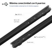 LG gram 2 en 1 de 16 pulgadas Laptop Ligero con Pantalla táctil y 16GB RAM Intel® Core™ i7 | Windows 11, 512GB SSD, 16T90R-G.AA75B