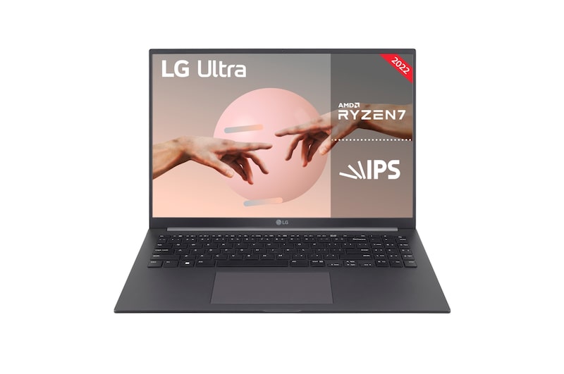 LG Ultra 16U70Q Windows 11 Home-Portátil de 40,6cm (16'') WUXGA IPS (1,65kg, autonomía 11h,5h, AMD Ryzen™ 5 (5625U), 8GB RAM, 512GB SSD NVMe) Plateado, 11h - Teclado Español, 16U70Q-G.AR56B