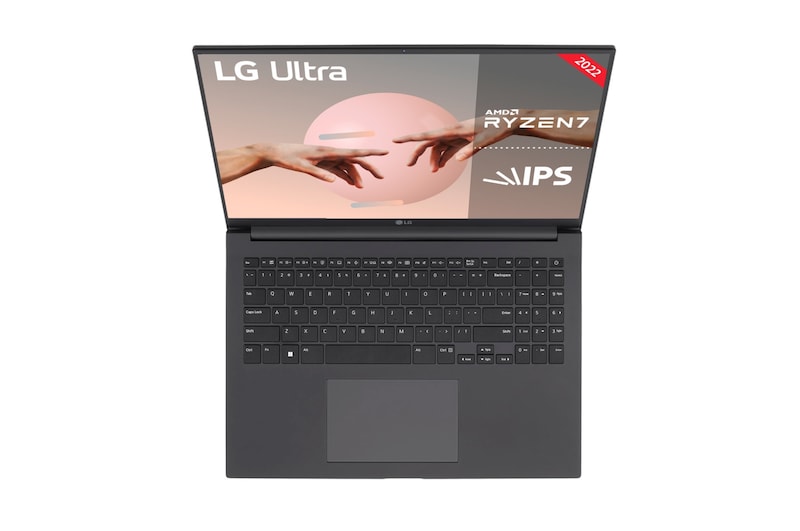 LG Ultra 16U70Q Windows 11 Home-Portátil de 40,6cm (16'') WUXGA IPS (1,65kg, autonomía 11h,5h, AMD Ryzen™ 5 (5625U), 8GB RAM, 512GB SSD NVMe) Plateado, 11h - Teclado Español, 16U70Q-G.AR56B