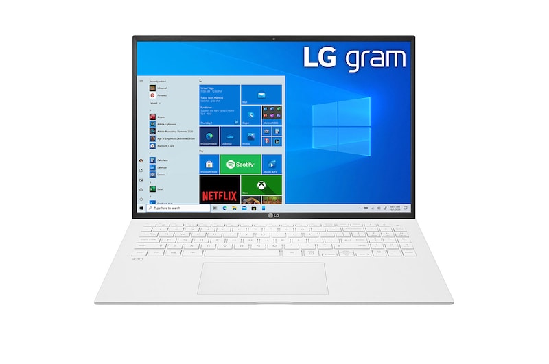 LG gram 16Z90P Windows 10 Home - Portátil ultraligero de 40,6cm (16") WQXGA 16:10 IPS (1,1Kg, autonomía 16,5h, Intel EvoTM i7 11ª gen., Iris Xe,  16GB RAM, 512GB SSD NVMe) Blanco - Teclado Español, 16Z90P-G-AA76B