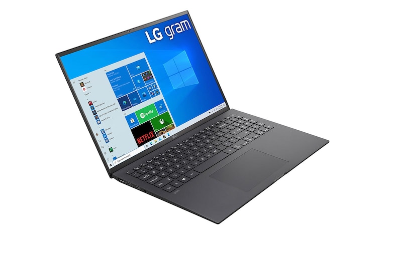 LG gram 16Z90P Windows 10 Home - Portátil ultraligero de 40,6cm (16") WQXGA 16:10 IPS (1,1Kg, autonomía 16,5h, Intel EvoTM i7 11ª gen., Iris Xe,  16GB RAM, 512GB SSD NVMe) Negro - Teclado Español, 16Z90P-G-AA78B