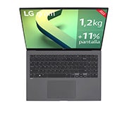 LG gram 16Z90Q Windows 11 Home - Portátil ultraligero de 40,6cm (16") WQXGA 16:10 IPS (1,2 Kg, autonomía 13h, Intel EvoTM i7 12ª gen., Iris Xe,  16GB RAM, 512GB SSD NVMe) Plata - Teclado Español, 16Z90Q-G.AA76B