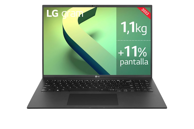 LG gram 16Z90Q Windows 11 Home - Portátil ultraligero de 40,6cm (16") WQXGA 16:10 IPS (1,1 kg, autonomía 16,5h, Intel EvoTM i7 12ª gen., Iris Xe, 32GB RAM, 1TB SSD NVMe) Negro - Teclado Español, 16Z90Q-G.AD78B