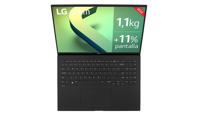 LG gram 16Z90Q Windows 11 Home - Portátil ultraligero de 40,6cm (16") WQXGA 16:10 IPS (1,1 kg, autonomía 16,5h, Intel EvoTM i7 12ª gen., Iris Xe, 32GB RAM, 1TB SSD NVMe) Negro - Teclado Español, 16Z90Q-G.AD78B
