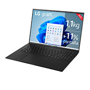 LG gram 16Z90Q Windows 11 Home - Portátil ultraligero de 40,6cm (16") WQXGA 16:10 IPS (1,1 kg, autonomía 16,5h, Intel EvoTM i7 12ª gen., Iris Xe, 32GB RAM, 1TB SSD NVMe) Negro - Teclado Español, 16Z90Q-G.AD78B