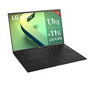 LG gram 16Z90Q Windows 11 Home - Portátil ultraligero de 40,6cm (16") WQXGA 16:10 IPS (1,1 kg, autonomía 16,5h, Intel EvoTM i7 12ª gen., Iris Xe, 32GB RAM, 1TB SSD NVMe) Negro - Teclado Español, 16Z90Q-G.AD78B