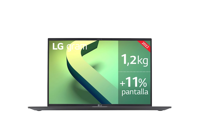 LG gram 16Z90Q Windows 11 Pro - Portátil ultraligero de 40,6cm (16") WQXGA 16:10 IPS (1,2 Kg, autonomía 13h, Intel EvoTM i7 12ª gen., Iris Xe,  16GB RAM, 512GB SSD NVMe) Negro - Teclado Español, 16Z90Q-G.AP75B