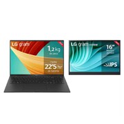 Vista frontal de LG gram 16Z90R &#43; Monitor Portátil LG &#43;view 16MR70/ i7/ 32GB/ 1TB SSD 16Z90R-E.AD78Z
