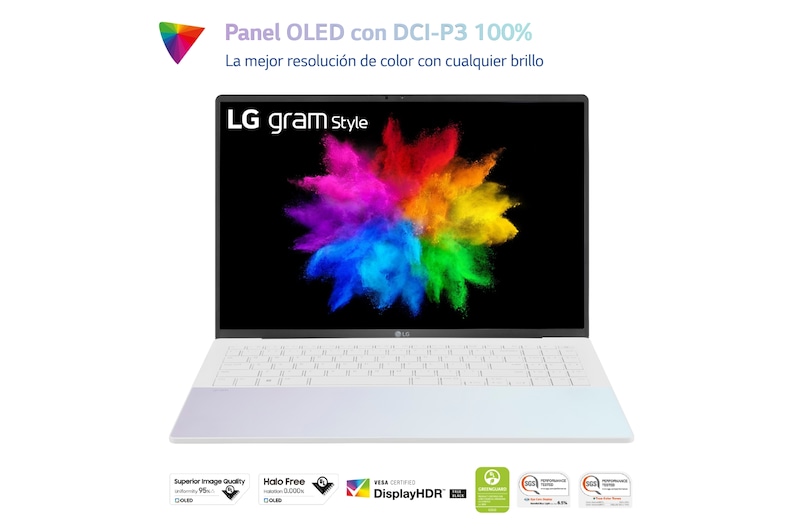 LG gram Style de 16 pulgadas Laptop OLED Ligero de 32GB RAM Intel® Core™ i7 | Windows 11, 512GB SSD, 16Z90RS-G.AD74B