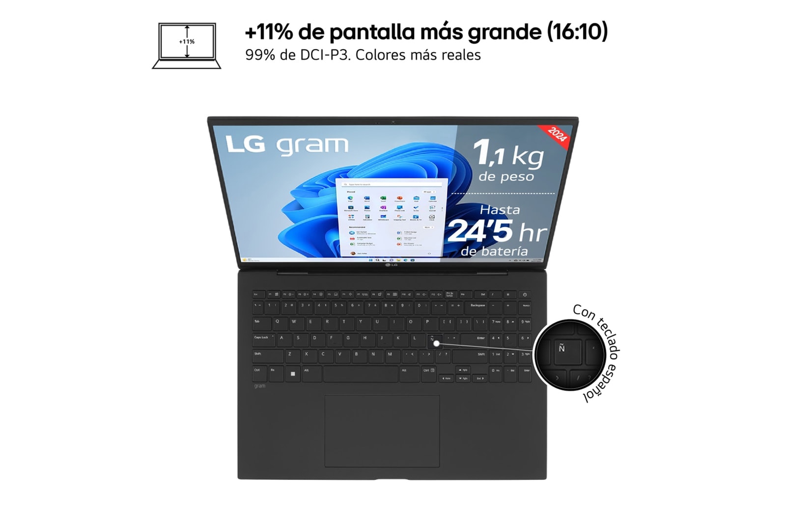 LG gram 16Z90S Windows 11 Home + LG +view 16MR70/ Monitor portátil, 16Z90S-G.AA79Z