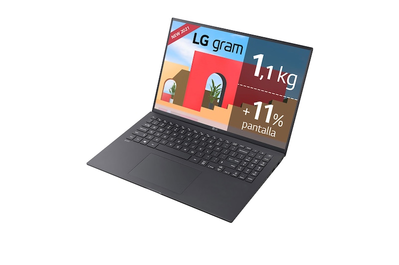 LG gram 16Z95P-G.AA78B <br>Windows 11 Home - Portátil ultraligero de 16'' WQXGA IPS (1,1kg, autonomía 16,5h, Intel i7 11ª gen., Iris Xe Graphics, 16GB RAM, 512GB SSD NVMe) Teclado Español, 16Z95P-G.AA78B