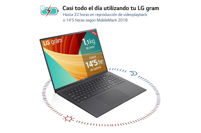 LG gram 16ZB90R/ Windows 11 Home/i7/ 16GB/ 512GB SSD/ 1,2Kg/ 23,5h, 16ZB90R-G.AA75B