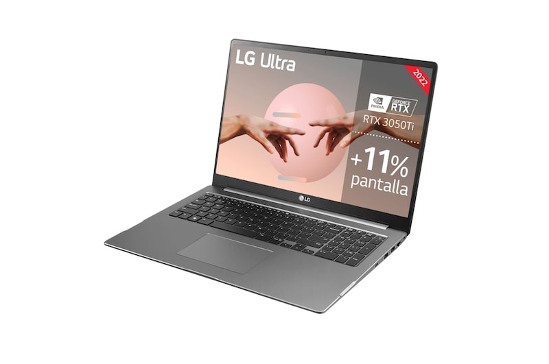LG Ultra 17U70Q Windows 11 Home - Portátil de 43,6 cm (17'') WQXGA IPS (1,95kg, autonomía 11h, Intel i7 12ª gen., NVIDIA® GeForce® RTX 3050 ti, 4GB VRAM, 32GB RAM, 1TB SSD NVMe) Plata - Teclado Español, 17U70Q-P.AD78B