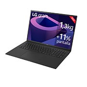 LG gram 17Z90Q Windows 11 Home - Portátil ultraligero de 43,6 cm (17") WQXGA 16:10 IPS (1,4 Kg, autonomía 11h, Intel EvoTM i7 12ª gen., Iris Xe,  32GB RAM, 512GB SSD NVMe, Grafica RTX2050 con 4GB GDDR6 ) Negro - Teclado Español, 17Z90Q-E.AD75B