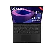 LG gram 17Z90Q Windows 11 Home - Portátil ultraligero de 43,6 cm (17") WQXGA 16:10 IPS (1,4 Kg, autonomía 11h, Intel EvoTM i7 12ª gen., Iris Xe,  32GB RAM, 512GB SSD NVMe, Grafica RTX2050 con 4GB GDDR6 ) Negro - Teclado Español, 17Z90Q-E.AD75B