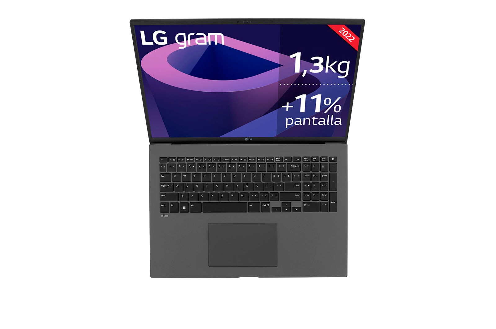 LG gram 17Z90Q Windows 11 Home - Portátil ultraligero de 43,6 cm (17") WQXGA 16:10 IPS (1,3 Kg, autonomía 12h, Intel EvoTM i7 12ª gen., Iris Xe,  16GB RAM, 1TB SSD NVMe) Plata - Teclado Español, 17Z90Q-G.AA79B