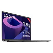 LG gram 17Z90Q Windows 11 Home - Portátil ultraligero de 43,6 cm (17") WQXGA 16:10 IPS (1,3 Kg, autonomía 12h, Intel EvoTM i7 12ª gen., Iris Xe,  16GB RAM, 1TB SSD NVMe) Plata - Teclado Español, 17Z90Q-G.AA79B