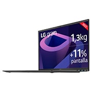 LG gram 17Z90Q Windows 11 Home - Portátil ultraligero de 43,6 cm (17") WQXGA 16:10 IPS (1,3 Kg, autonomía 12h, Intel EvoTM i7 12ª gen., Iris Xe,  16GB RAM, 1TB SSD NVMe) Plata - Teclado Español, 17Z90Q-G.AA79B