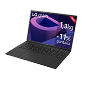 LG gram 17Z90Q Windows 11 Home - Portátil ultraligero de 43,6 cm (17") WQXGA 16:10 IPS (1,3 Kg, autonomía 12h, Intel EvoTM i7 12ª gen., Iris Xe,  32GB RAM, 1TB SSD NVMe) Negro - Teclado Español, 17Z90Q-G.AD78B