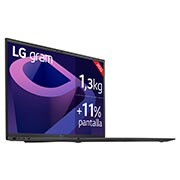 LG gram 17Z90Q Windows 11 Home - Portátil ultraligero de 43,6 cm (17") WQXGA 16:10 IPS (1,3 Kg, autonomía 12h, Intel EvoTM i7 12ª gen., Iris Xe,  32GB RAM, 1TB SSD NVMe) Negro - Teclado Español, 17Z90Q-G.AD78B