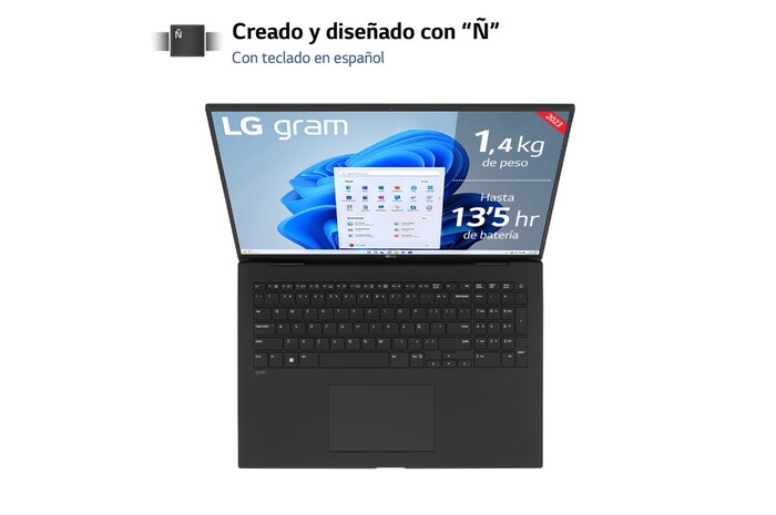 LG gram 17Z90R/ Windows 11 Home/  i7/ 32GB/ 1TB SSD/ RTX 3050/ 1,45Kg/ 20,5h, 17Z90R-E.AD78B