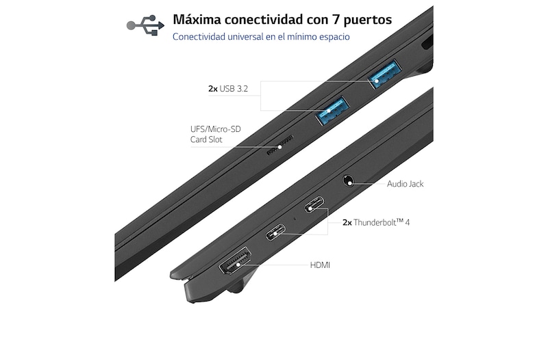 LG gram 17Z90R/ Windows 11 Home/ i7/ 32GB/ 512GB SSD/ 1,35Kg/ 20h, 17Z90R-G.AD74B