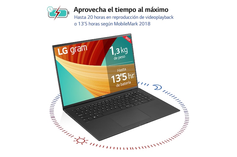 LG gram 17Z90R/ Windows 11 Home/ i7/ 32GB/ 1TB SSD/ 1,35Kg/ 20h, 17Z90R-G.AD78B