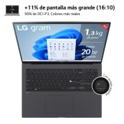 LG gram 17Z90R/ Windows 11 Home/ i7/ 32GB/ 1TB SSD/ 1,35Kg/ 20h, 17Z90R-G.AD79B