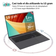 LG gram 17Z90R/ Windows 11 Home/ i7/ 32GB/ 1TB SSD/ 1,35Kg/ 20h, 17Z90R-G.AD79B