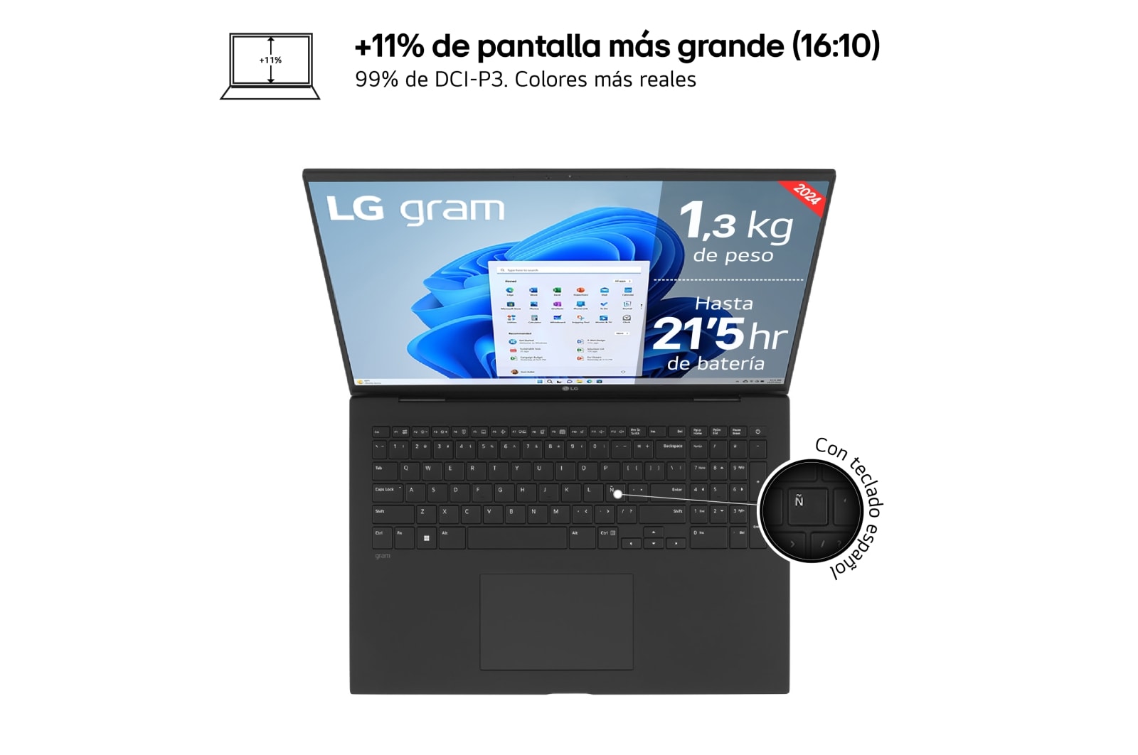LG gram 17Z90S Windows 11 Home/ Intel Core Ultra 7/ 32GB/ 1TB SSD/ 1,3Kg/ 21,5h, 17Z90S-G.AD78B