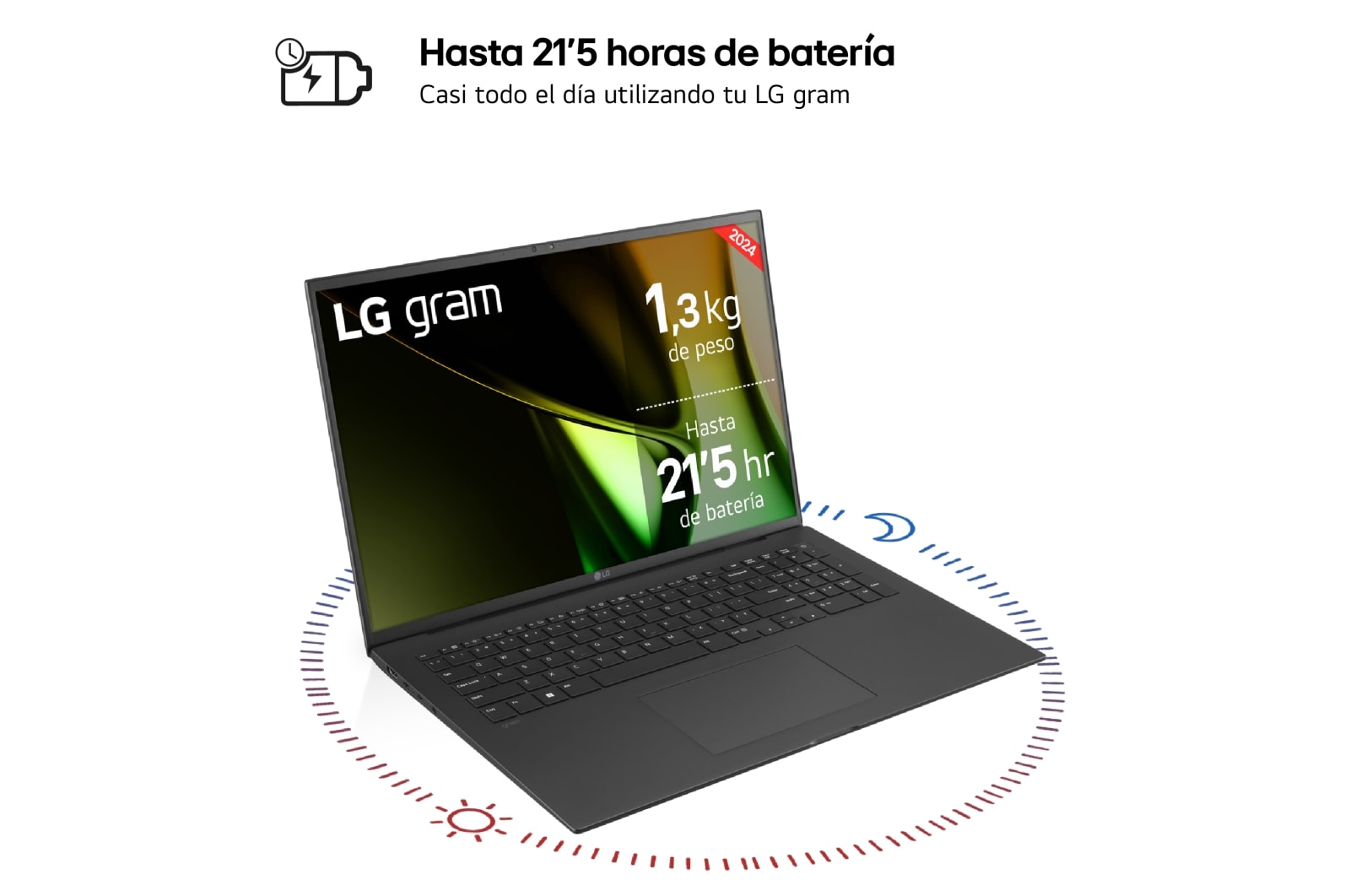 LG gram 17Z90S Windows 11 Home/ Intel Core Ultra 7/ 32GB/ 1TB SSD/ 1,3Kg/ 21,5h, 17Z90S-G.AD78B