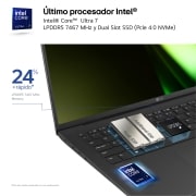 LG gram 17Z90S Windows 11 Home/ Intel Core Ultra 7/ 32GB/ 1TB SSD/ 1,3Kg/ 21,5h, 17Z90S-G.AD78B