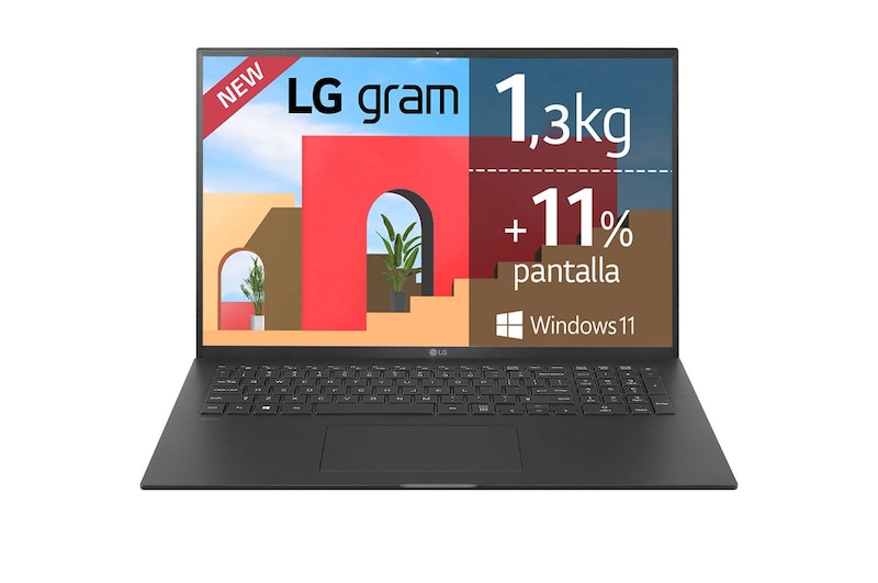 LG gram 17Z95P-G.AA79B <br>Windows 11 Home - Portátil ultraligero de 17'' WQXGA IPS (1,3kg, autonomía 15h, Intel i7 11ª gen., Iris Xe Graphics, 16GB RAM, 1TB SSD NVMe) - Teclado Español, 17Z95P-G.AA79B