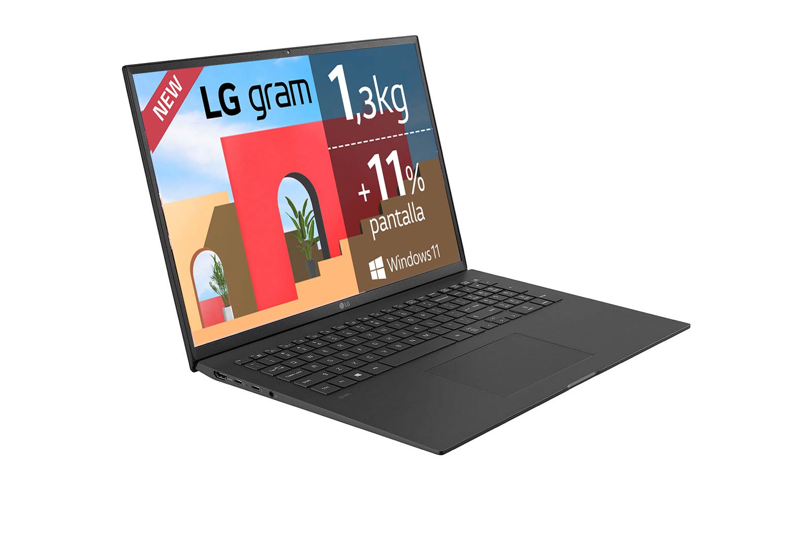 LG gram 17Z95P-G.AA79B <br>Windows 11 Home - Portátil ultraligero de 17'' WQXGA IPS (1,3kg, autonomía 15h, Intel i7 11ª gen., Iris Xe Graphics, 16GB RAM, 1TB SSD NVMe) - Teclado Español, 17Z95P-G.AA79B