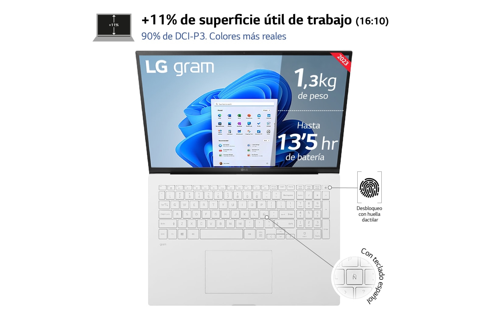 LG gram 17ZB90R/ Windows 11 Home/ i7/ 16GB/ 512GB SSD/ 1,35Kg/ 20h    , 17ZB90R-G.AA74B