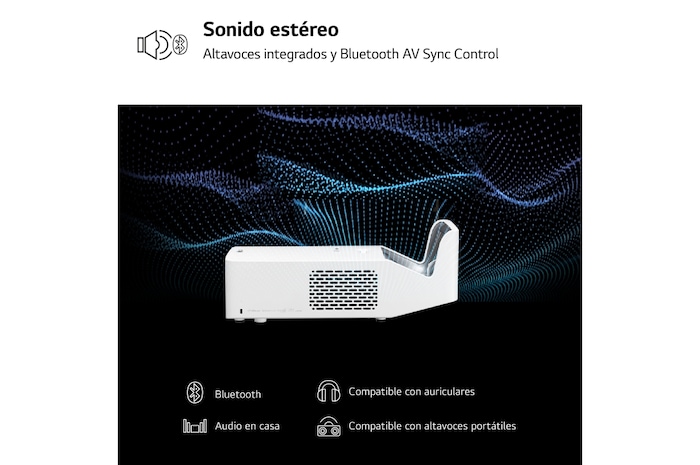 LG Proyector HF65LSR - LG CineBeam de tiro corto (hasta 100", fuente LED, 1.000 lúmenes, 1920 x 1080) 150.000:1, HF65LSR