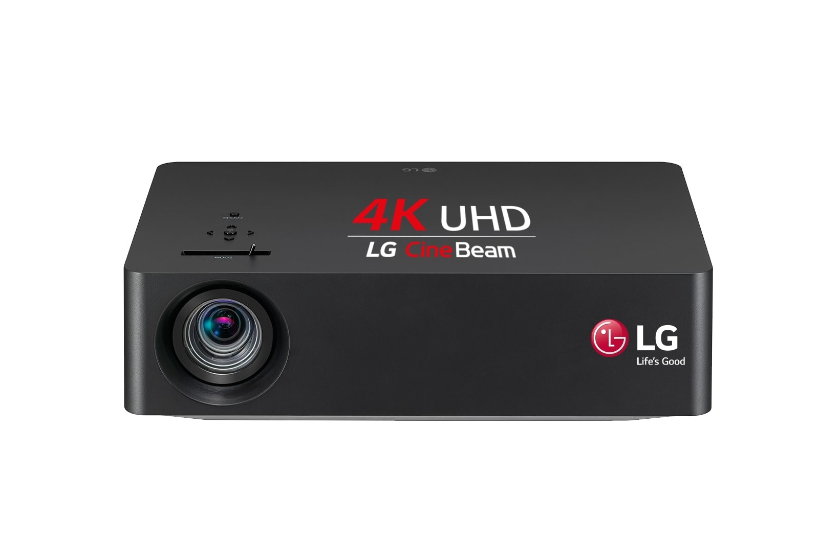 Vista frontal de Proyector HU70LSB- LG CineBeam con SmartTV webOS 4.5 (hasta 140&#34;, fuente LED 4 Canales, 1.500 lúmenes, 3840 x 2160) 150,000:1 HU70LSB
