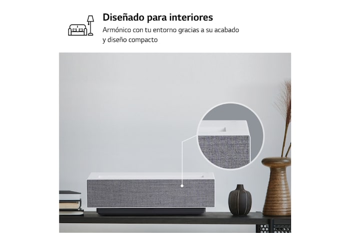 LG Proyector HU715QW - LG CineBeam con SmartTV webOS 6.0 (hasta 120'', fuente Láser, 2.500 lúmenes, 3840 x 2160px, HDR10), HU715QW