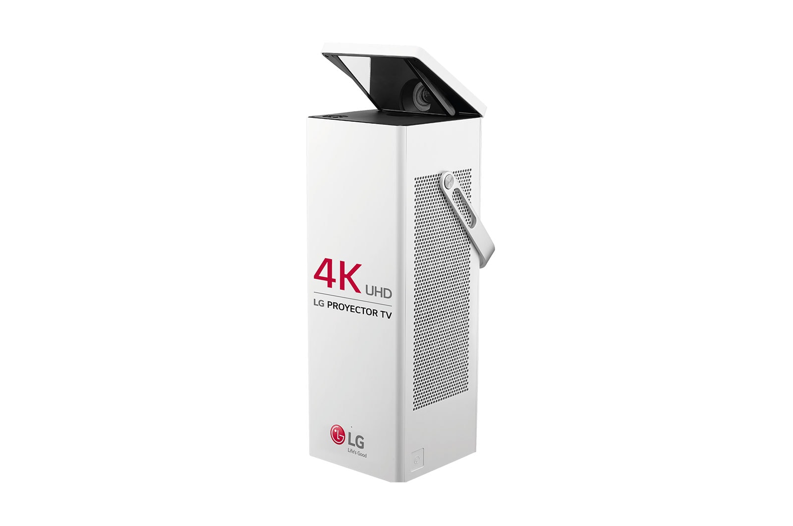 Vista frontal de Proyector HU80KSW - LG CineBeam con SmartTV webOS 3.5 (hasta 150&#34;, fuente láser, 2.500 lúmenes, 3840 x 2160, Blanco) 150.000:1 HU80KSW