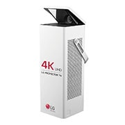 Vista frontal de Proyector HU80KSW - LG CineBeam con SmartTV webOS 3.5 (hasta 150&#34;, fuente láser, 2.500 lúmenes, 3840 x 2160, Blanco) 150.000:1 HU80KSW