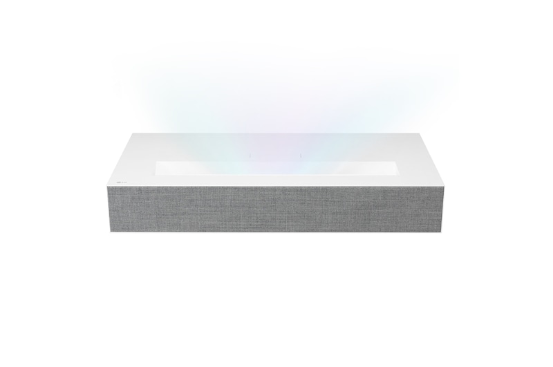 LG Proyector HU85LS - LG CineBeam con SmartTV webOS 4.5 de tiro corto (hasta 120", fuente Láser 3 Canales, 2.700 lúmenes, 3840 x 2160) 2.000.000:1, HU85LS