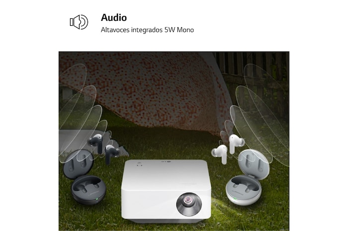 LG Proyector PF510Q - LG CineBeam con SmartTV webOS 22, hasta 100", fuente LED, 450 lúmenes FHD 1920 X 1080, PF510Q